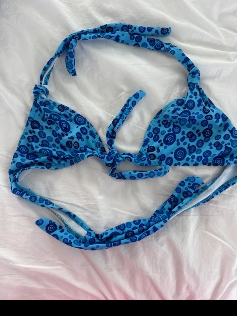 Cute adjustable palm tree bikini top from Ibiza!